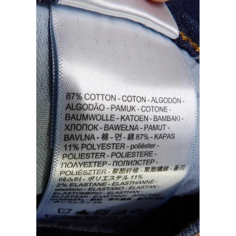 Levi's 513 Slim Straight Jeans Cotton Stretch Men W34xL32 Blue Medium Wash Denim